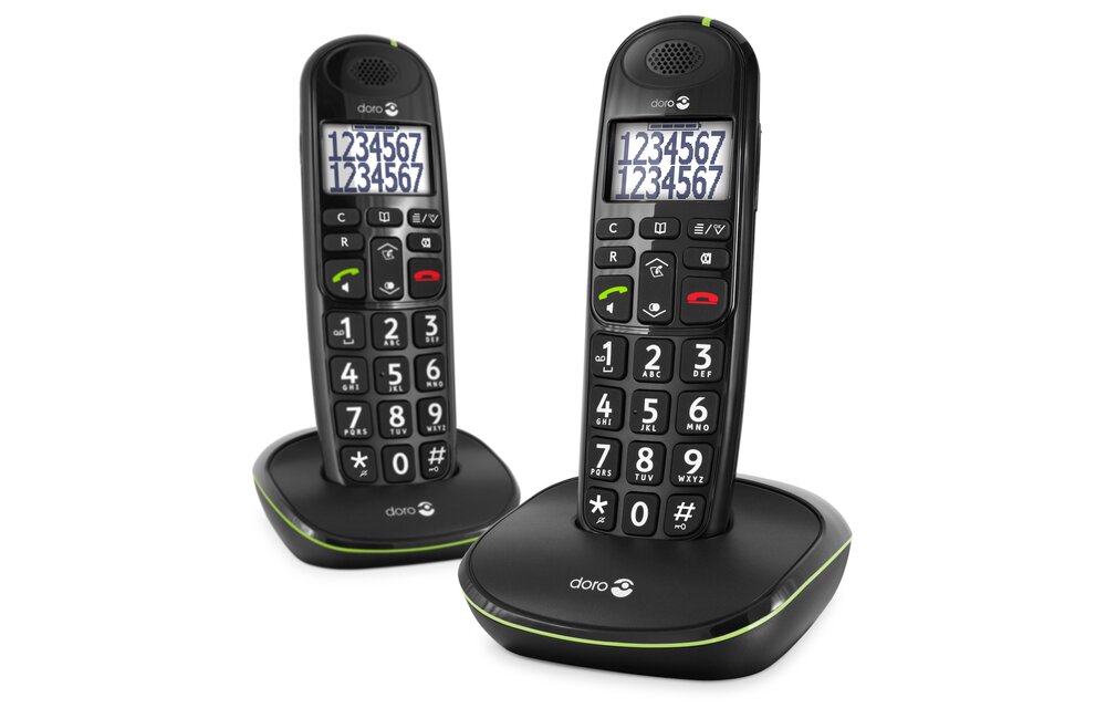 Doro PhoneEasy 110 Duo Zwart - Senioren telefoon