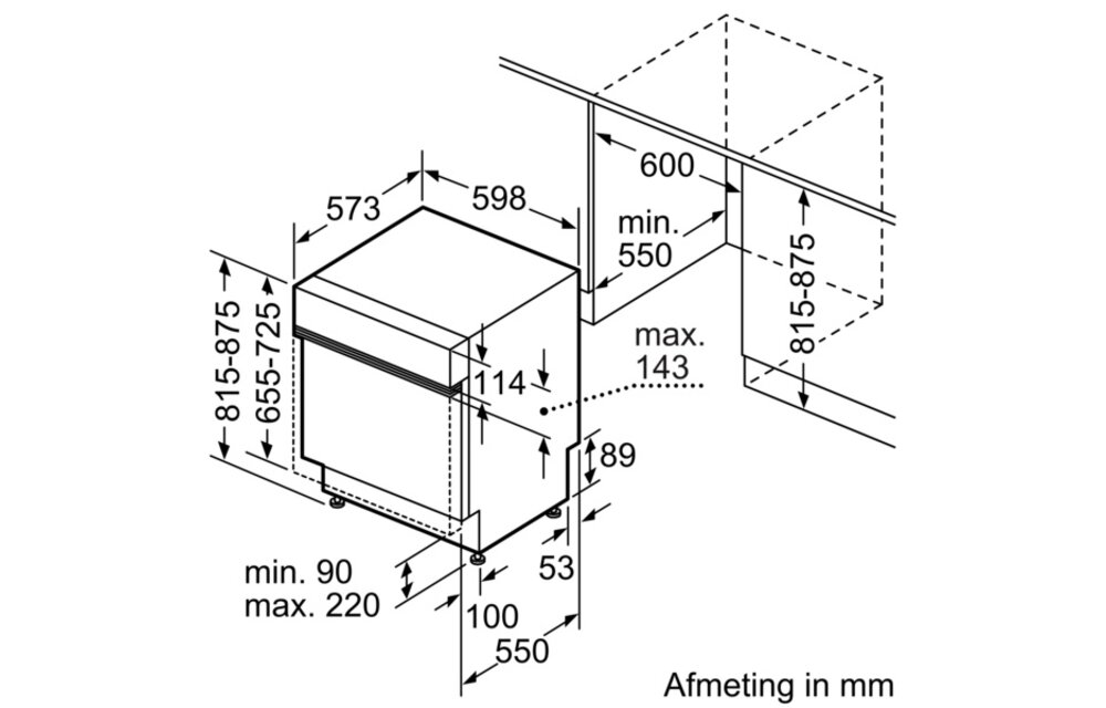 Siemens SN55ES56CE - Inbouw vaatwasser