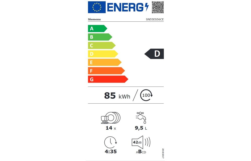 Siemens SN55ES56CE - Inbouw vaatwasser