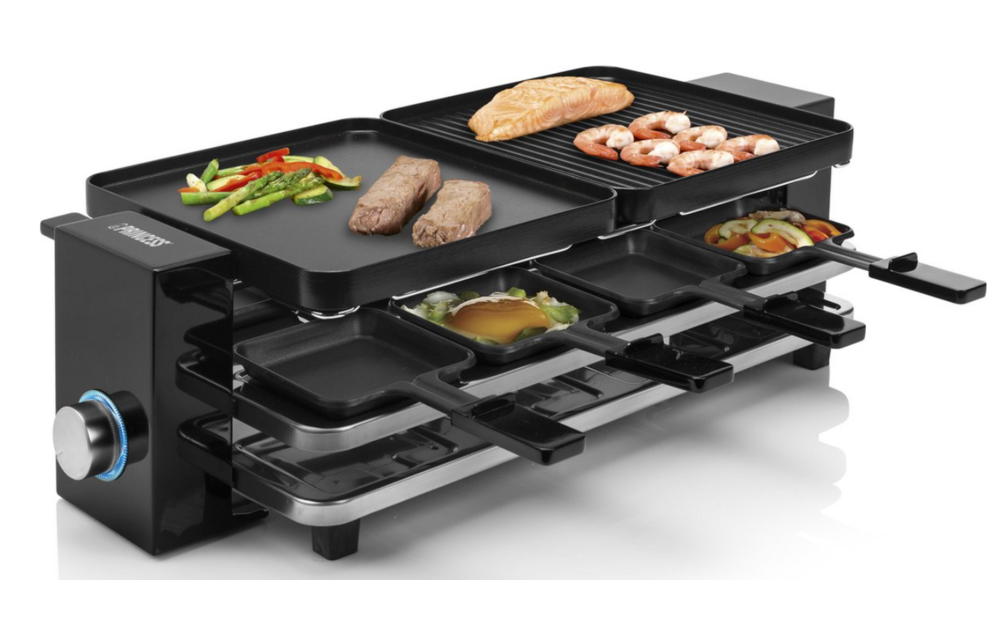 Princess 162925 Raclette Piano Black 8 - Gourmetstel
