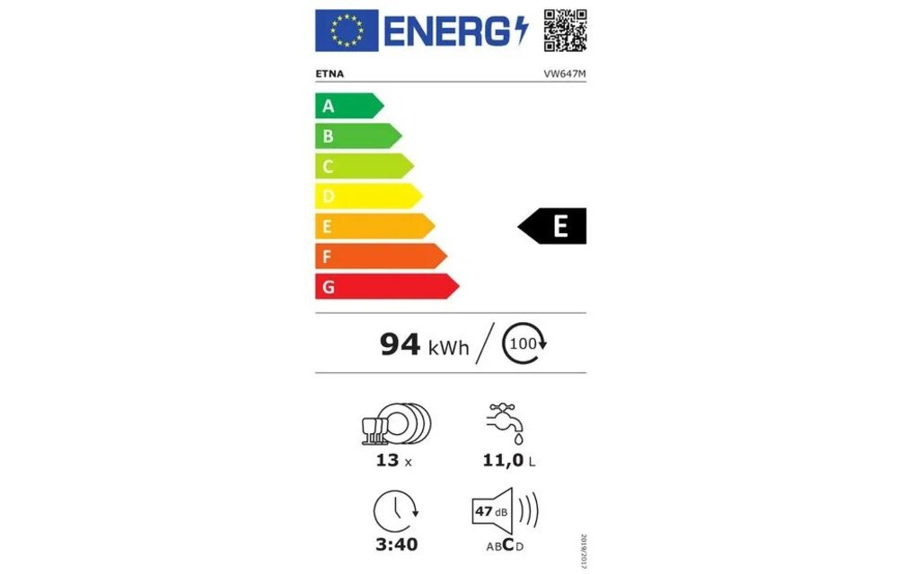 ETNA VW647M - Inbouw vaatwasser
