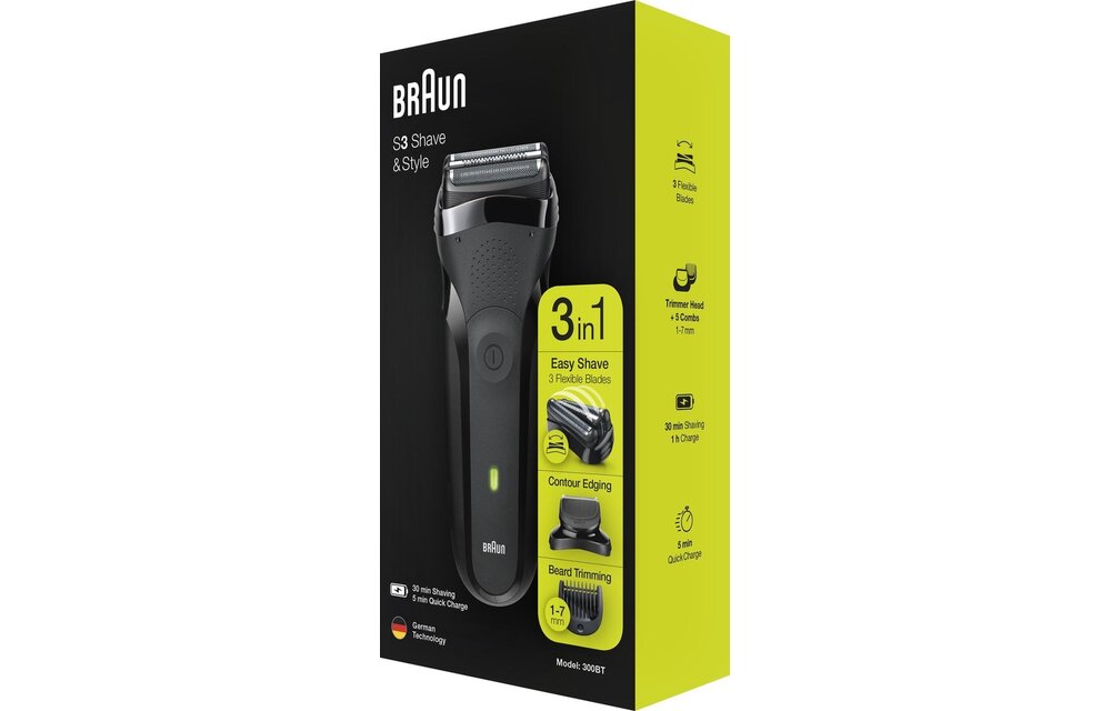 Braun Series 3 Shave&Style 300BT Zwart - Scheerapparaat