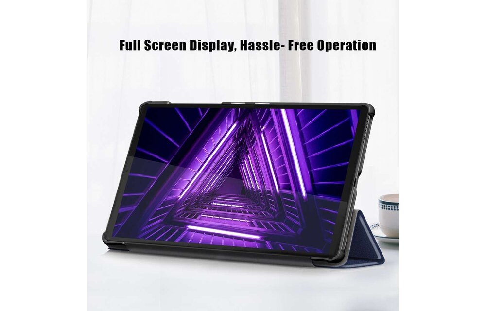 Just in Case Smart Tri-Fold Case - Lenovo M10HD - Blauw - Beschermhoes
