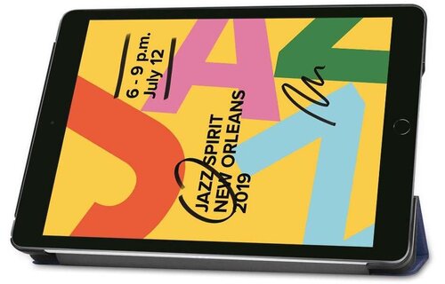 Just in Case Smart Tri-Fold Case - Apple iPad 10.2 - Blauw - Beschermhoes