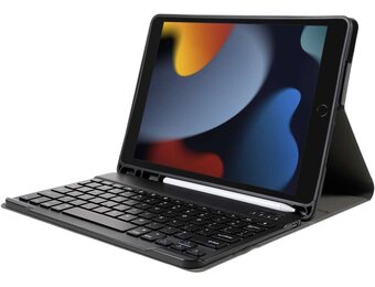 Just in Case Vintage Bluetooth Keyboard Cover - Apple iPad 10.2 - Zwart - Beschermhoes