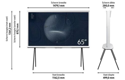 Samsung The Serif QLED 4K 65LS01B Cloud White (2023) - QLED TV