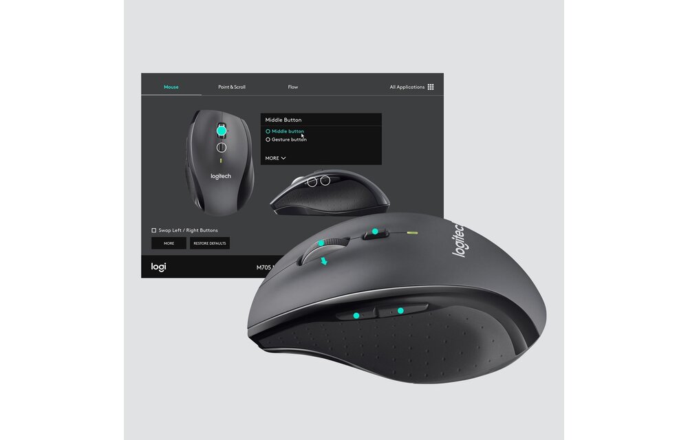 Logitech Wireless Marathon Mouse M705 - Muis