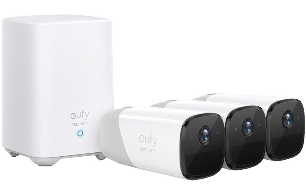 Eufy eufyCam 2 Pro 3-Cam Kit (3 camera's + HomeBase 2) - Beveiligingscamera