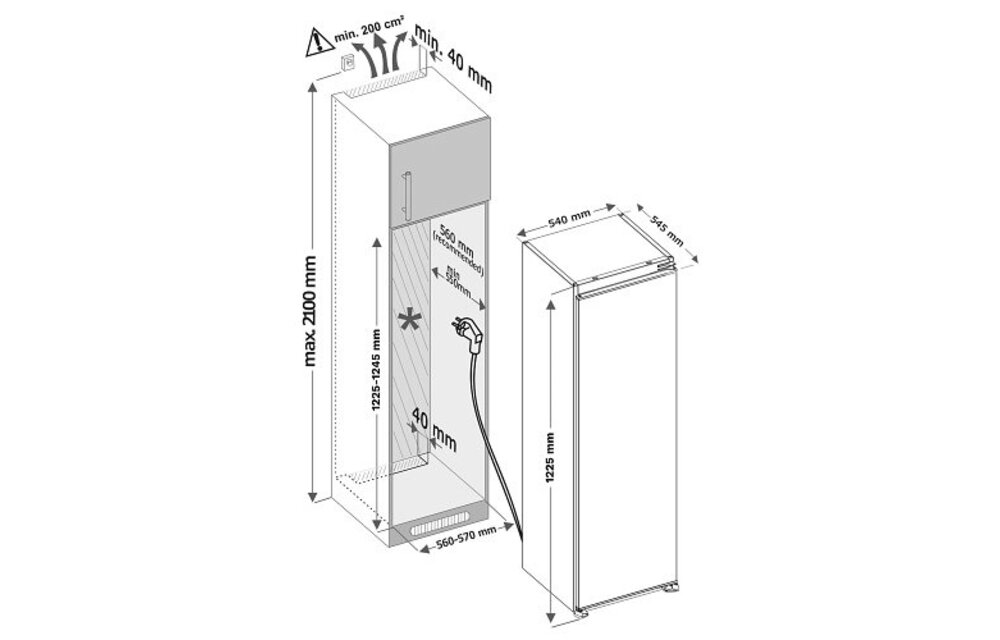 Inventum IKK1222S - Inbouw koelkast