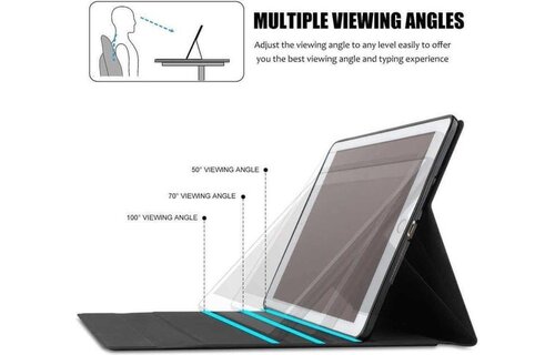 Just in Case Premium Bluetooth keyboard hoes voor iPad 9.7 (2017/2018) Zwart - Beschermhoes