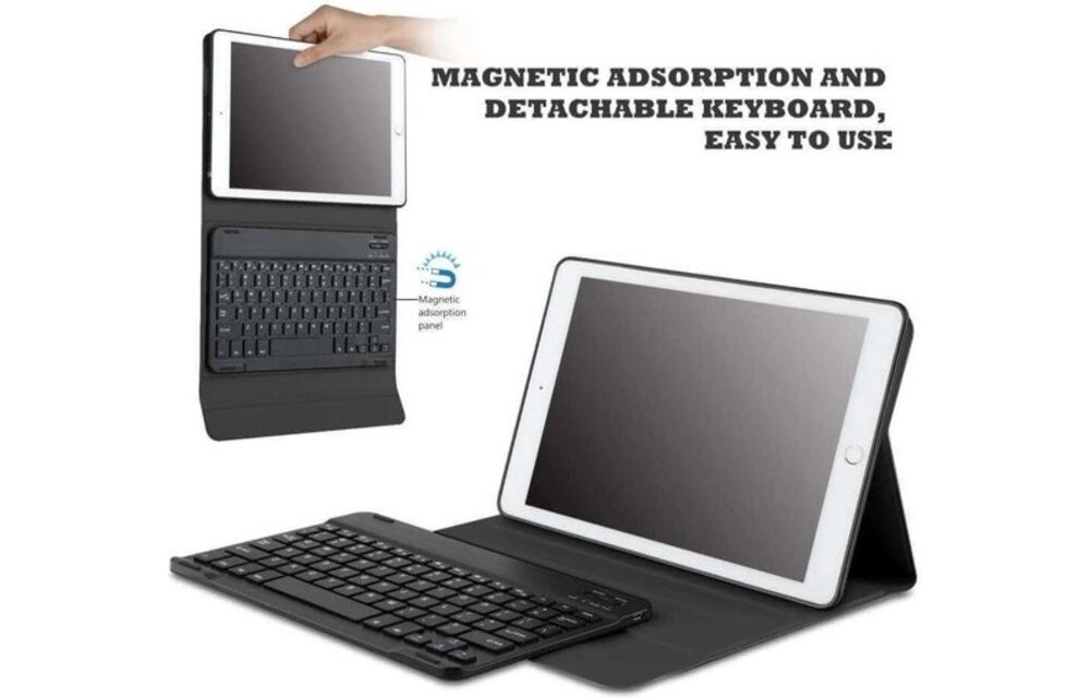 Just in Case Premium Bluetooth keyboard hoes voor iPad 9.7 (2017/2018) Zwart - Beschermhoes