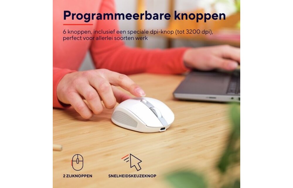 Trust Ozaa Compact Wit - Muis