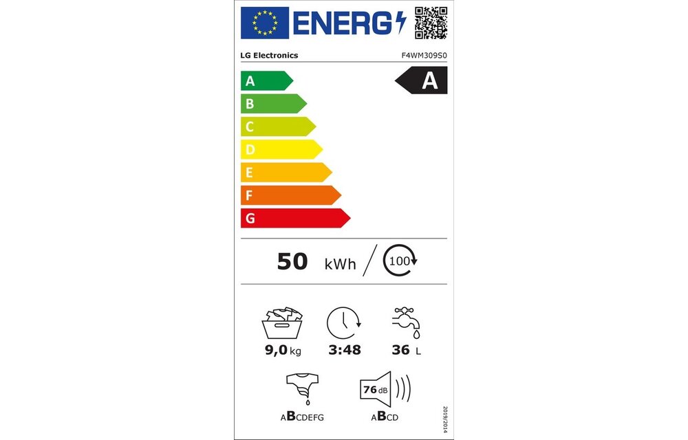 LG F4WM309SO - Wasmachine