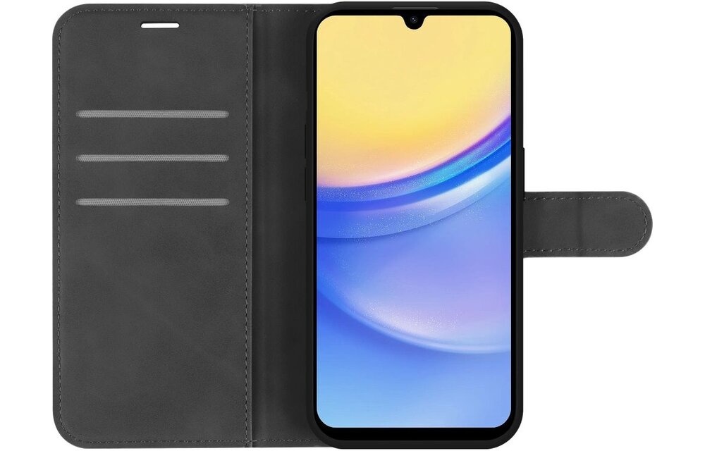 Just In Case Samsung Galaxy A15 Premium Wallet Case Zwart - Beschermhoes