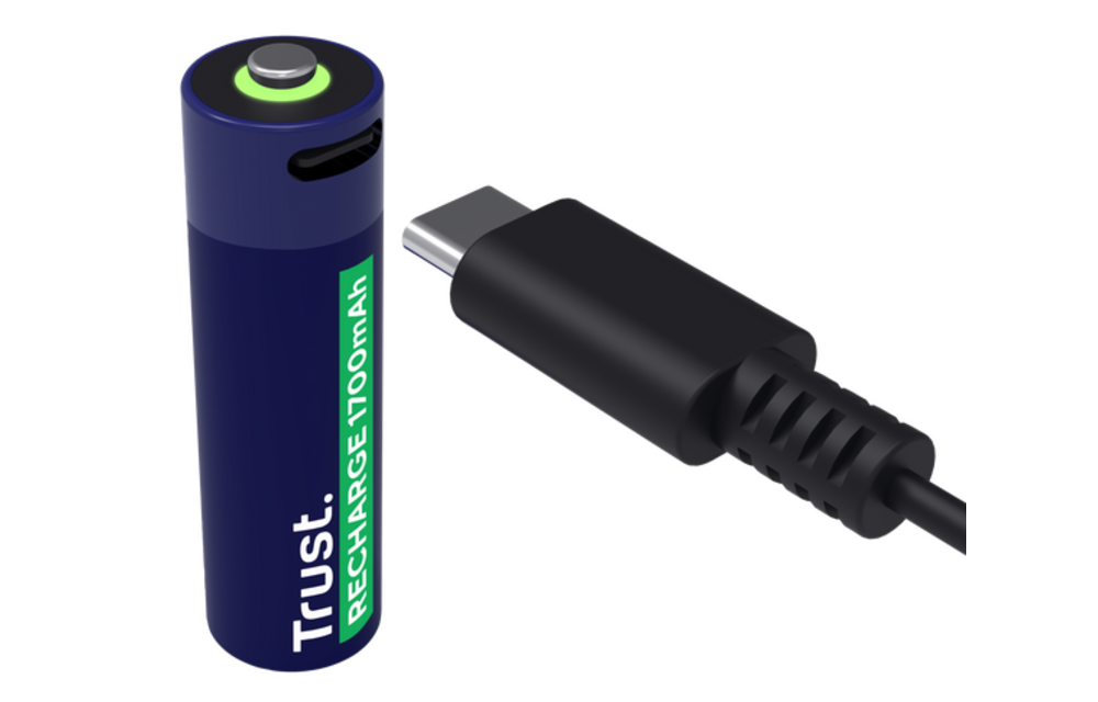 Trust USB-C oplaadbare AAA-batterijen