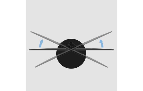 Cavus Vloerstandaard SPHERE Zwart 120 cm