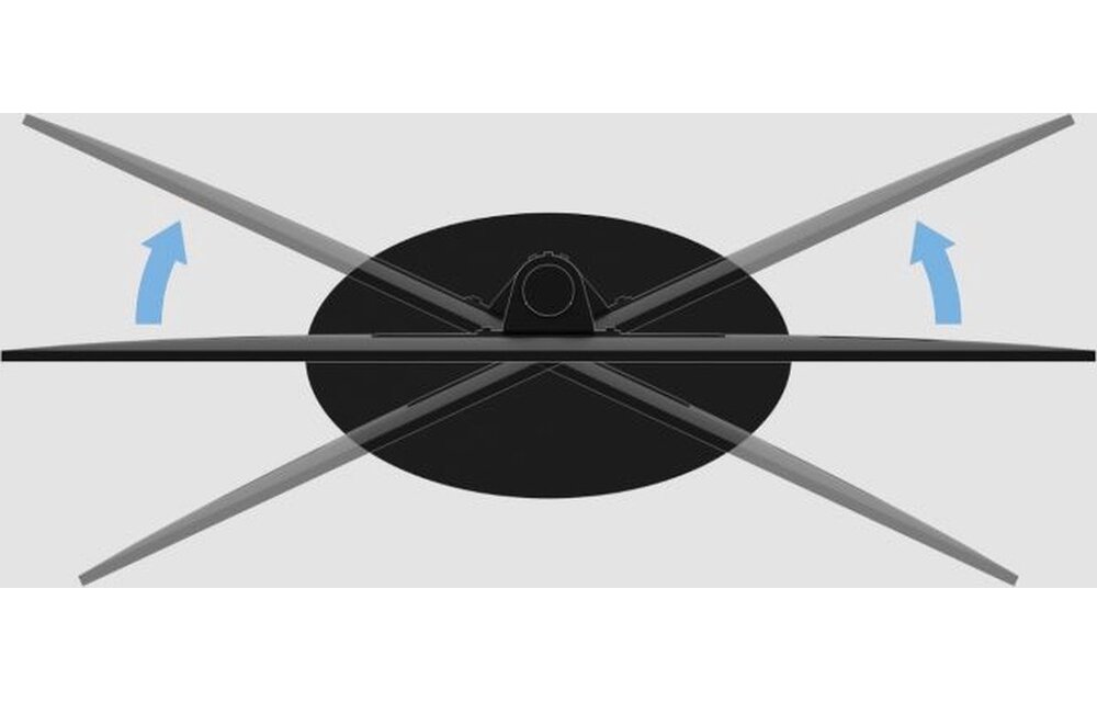 Cavus ELLIPS Vloerstandaard Zwart