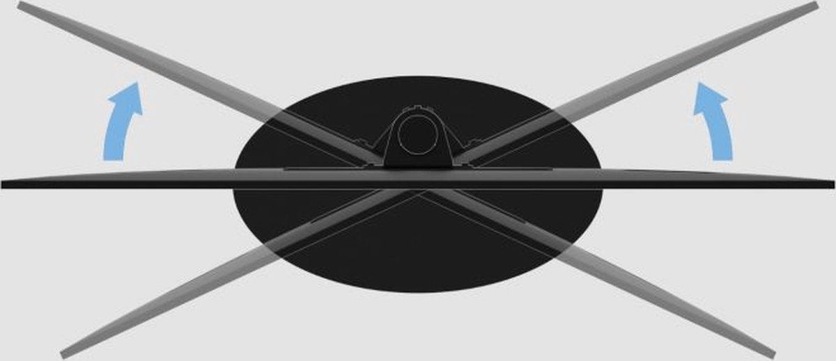 Cavus ELLIPS Vloerstandaard Zwart