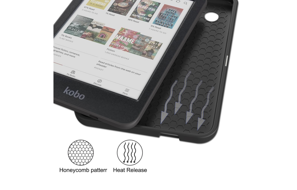 Just in Case Kobo Clara Folio Case Zwart
