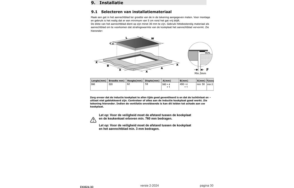 Exquisit EKI624-30 - Inductiekookplaat