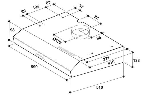 Whirlpool WSLK 66/2 AS X - Wandschouw afzuigkap
