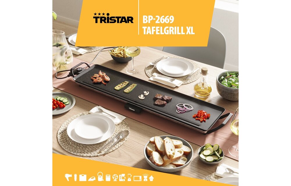 Tristar BP-2669 Slim XL - Bakplaat