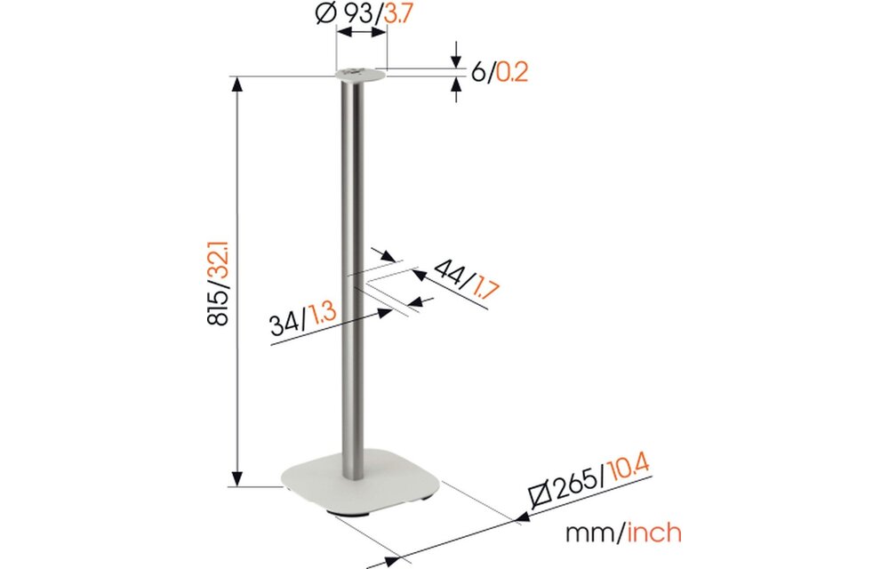 Vogel's SFS 4113 voor Sonos Era 100 Wit - Speakerstandaard