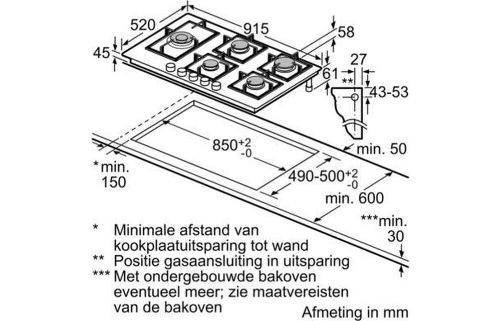 Siemens EP9A6SC90N - Gaskookplaat