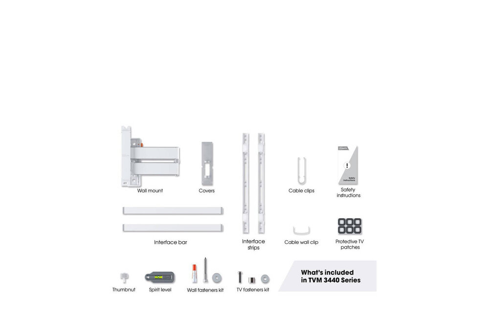 Vogel's TVM 3445 Wit Draaibare Tv-beugel - TV muurbeugel