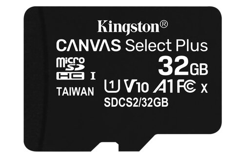 Kingston Canvas Select Plus 32GB Micro SDHC geheugenkaart - Micro SD kaart