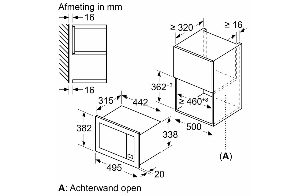 Bosch BFL523MB3 - Inbouw magnetron