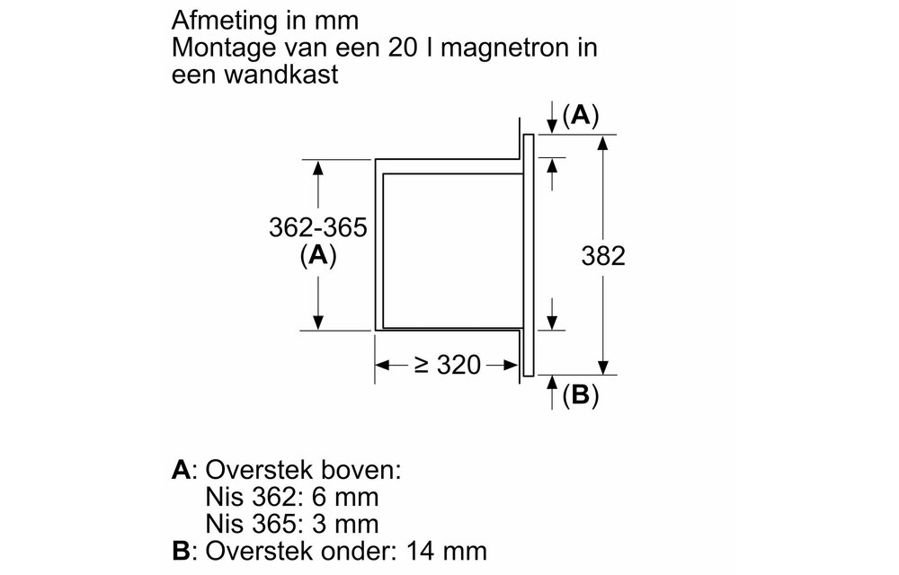 Bosch BFL523MB3 - Inbouw magnetron