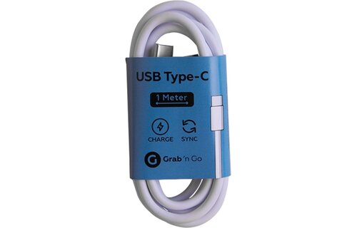 Grab 'n Go Oplaadkabel Usb-c 1 Meter Wit