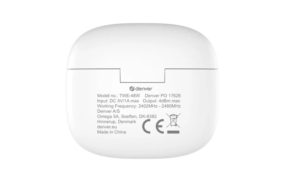 Denver TWE-48W Wit - Draadloze oordopjes