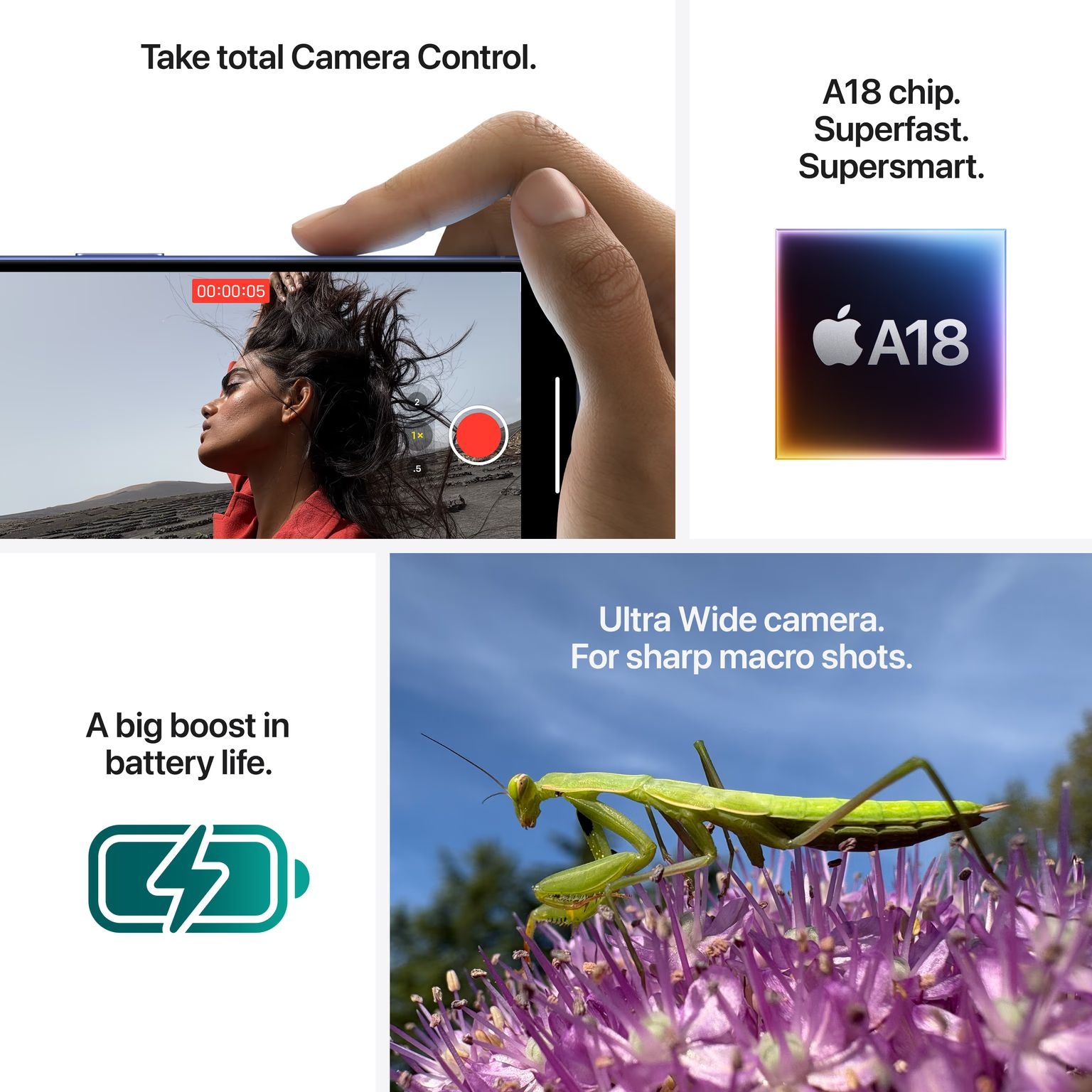 Apple iPhone 16 256GB Zwart - Mobiele telefoon