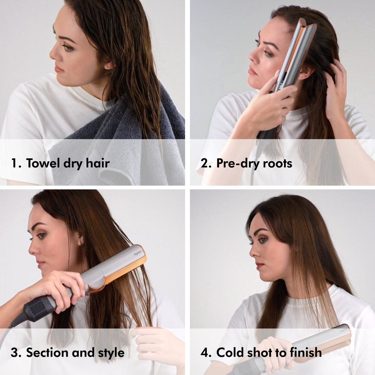 Dyson Airstrait wet-to-dry Ceramic Pink/Rose Gold - Stijltang