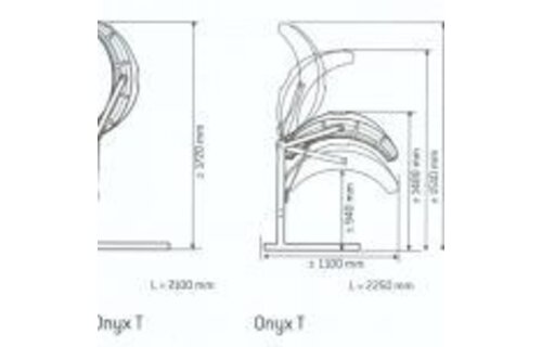 Hapro Onyx 14/1 T Horizontaal Half-body solarium - Zonnehemel