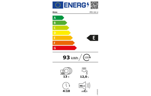 Miele PFD 101 U - Onderbouw vaatwasser