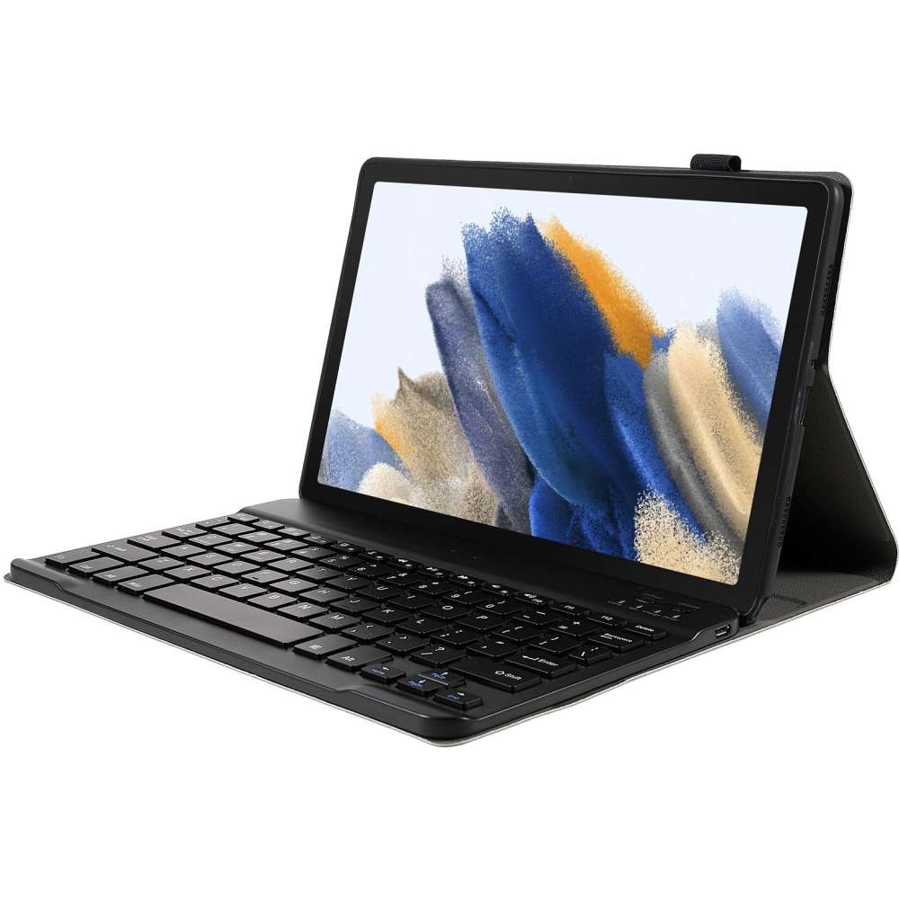 Just in Case Vintage Bluetooth Keyboard Cover - Samsung Galaxy Tab A8 - Blauw - Beschermhoes