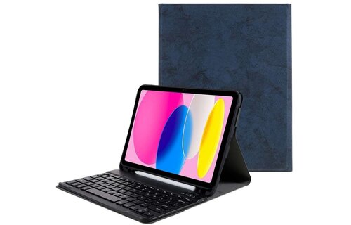 Just in Case Apple iPad 2022 Vintage Bluetooth Keyboard Cover Zwart - Beschermhoes