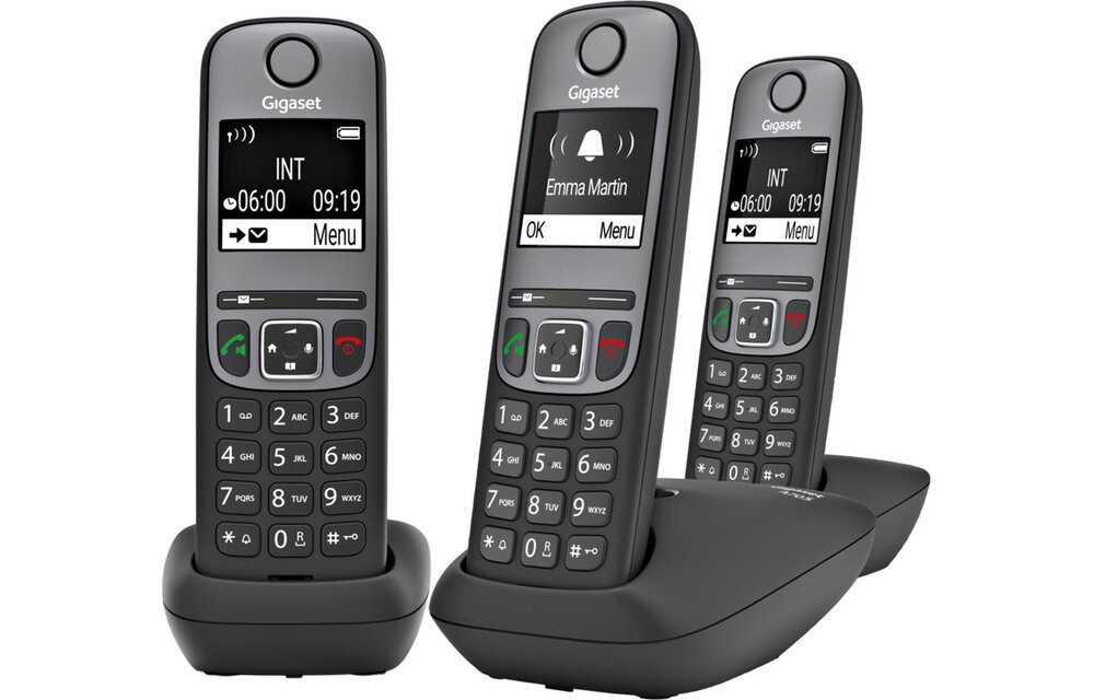 Gigaset A705 Trio Zwart - Dect telefoon