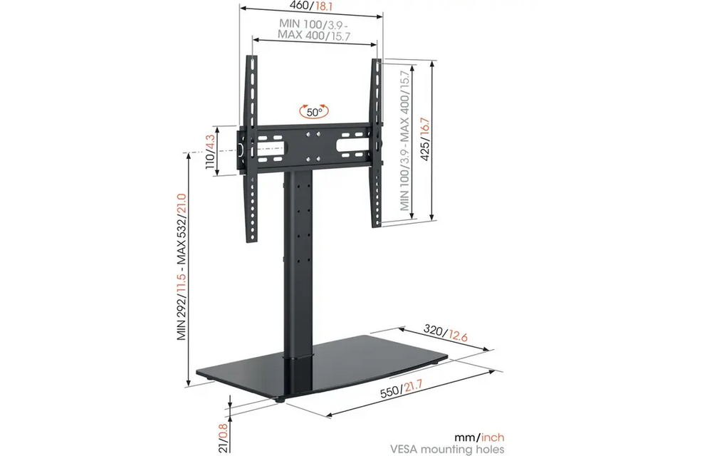Vogel's MS3085 TV tafelstandaard - TV muurbeugel