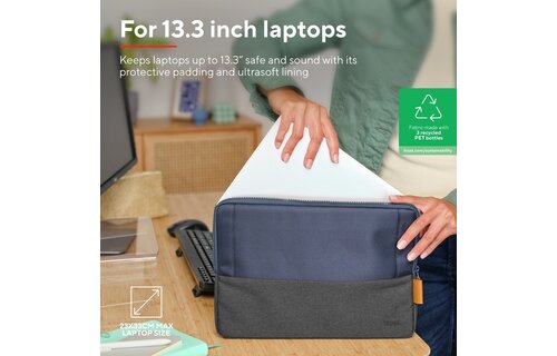 Trust Lisboa 13.3" Blauw - Laptop Sleeve