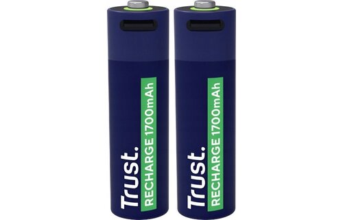 Trust USB-C oplaadbare AA-batterijen