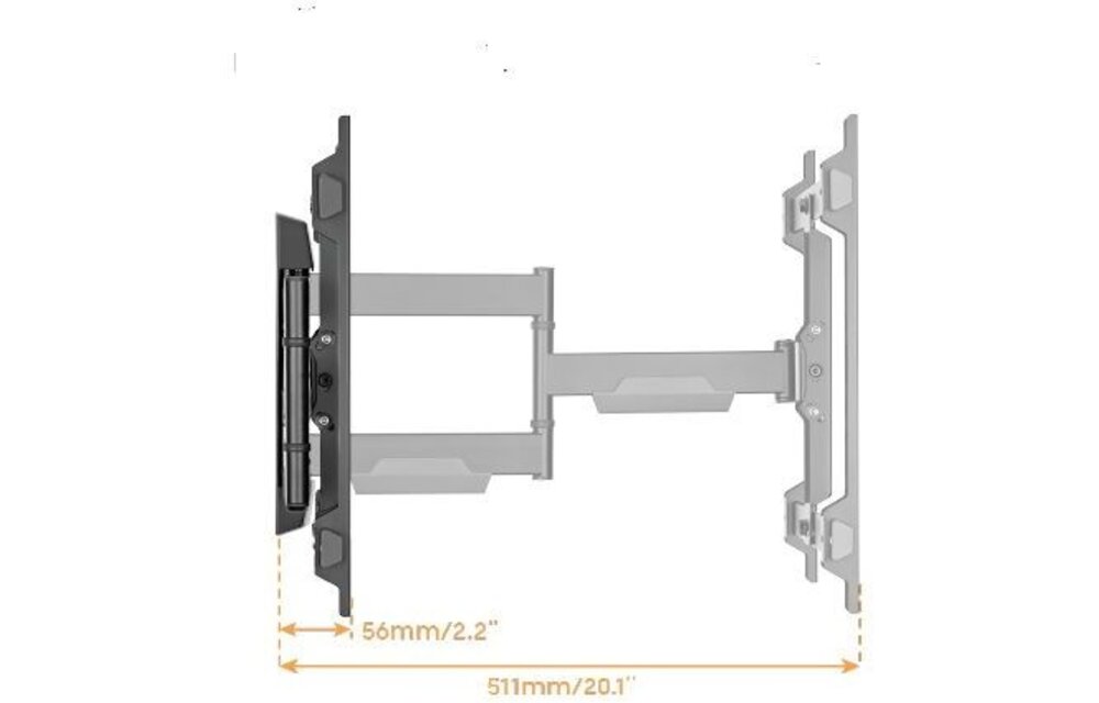 Cavus WME106 Muursteun dubbele arm (37 - 55 inch) - TV muurbeugel