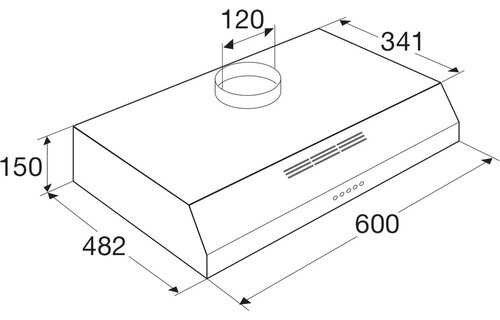 ETNA AO761RVS - Onderbouw afzuigkap