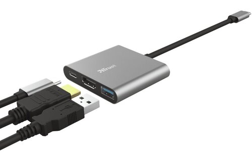 Trust Dalyx 3-in-1 USB-C-adapter - Adapter