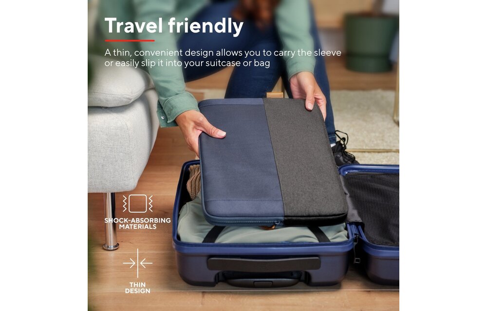 Trust Lisboa 16" laptop sleeve Blauw - Laptoptas