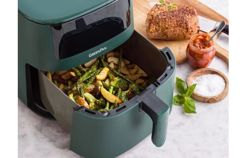 GreenPan Bistro XL Pine Green - PFAS vrij - Hetelucht friteuse