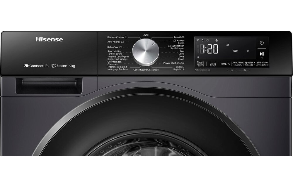 Hisense WF3S9043BB3 - Wasmachine